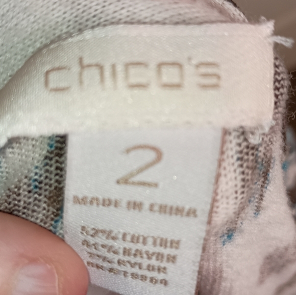 2/$30 CHICOS Colorful Geometric Ikat Print 3/4sleeve Button-Down Cardigan(#3) - Picture 2 of 8